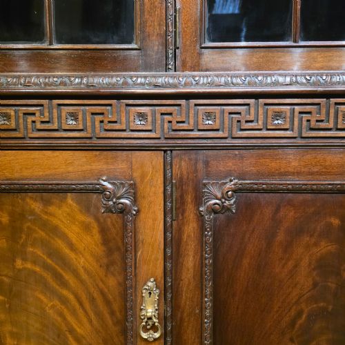 IMPRESSIVE GILLOWS CARVED MAHOGANY LIBRARY BOOKCASE - ADDITIONAL PHOTO 23