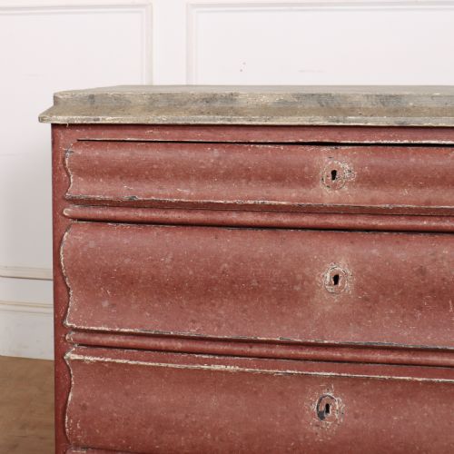 DANISH PAINTED FOUR DRAWER COMMODE - ADDITIONAL PHOTO 1