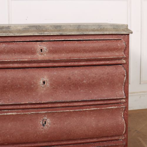 DANISH PAINTED FOUR DRAWER COMMODE - ADDITIONAL PHOTO 2