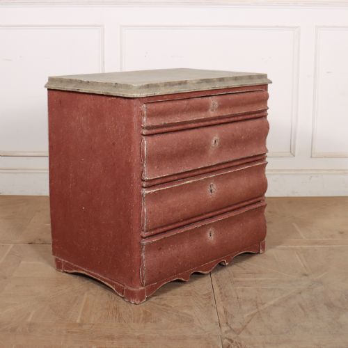DANISH PAINTED FOUR DRAWER COMMODE - ADDITIONAL PHOTO 6
