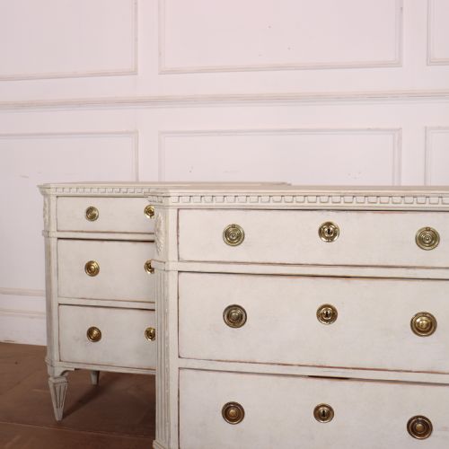 PAIR OF SWEDISH PAINTED COMMODES - ADDITIONAL PHOTO 1