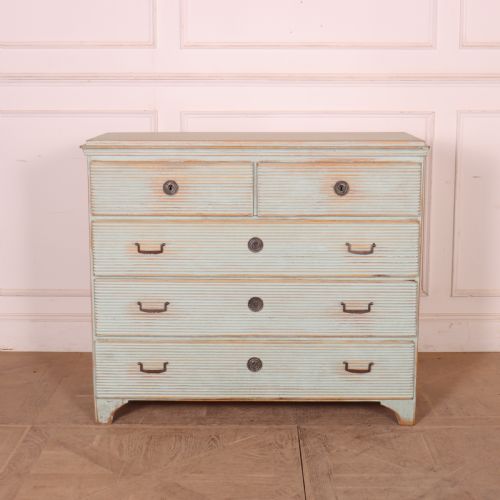 Swedish Fluted Drawer Fronts Commode