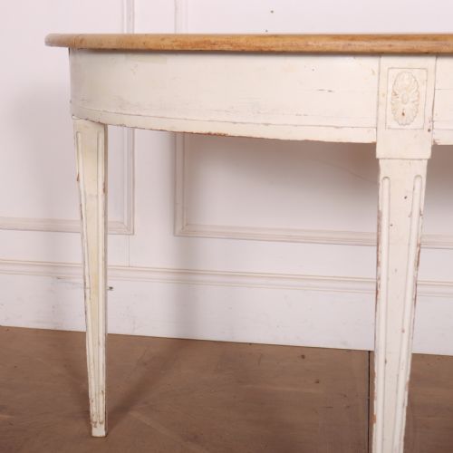 SWEDISH PAINTED DEMILUNE CONSOLE TABLE - ADDITIONAL PHOTO 2