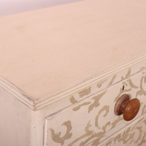 DECORATED 19TH C CHEST OF DRAWERS - ADDITIONAL PHOTO 7