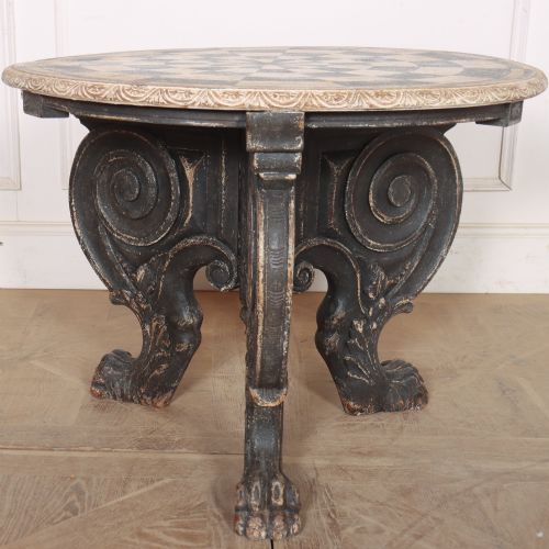 GERMAN CARVED OAK LAMP TABLE - ADDITIONAL PHOTO 1