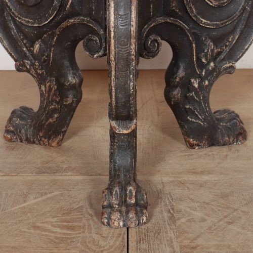 GERMAN CARVED OAK LAMP TABLE - ADDITIONAL PHOTO 3