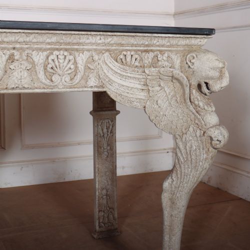 PAIR OF LARGE PAINTED CONSOLE TABLES - ADDITIONAL PHOTO 3