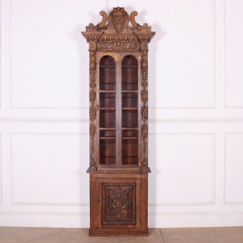 CARVED PINE CHIMNEY CUPBOARD