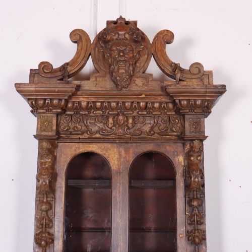CARVED PINE CHIMNEY CUPBOARD - ADDITIONAL PHOTO 1