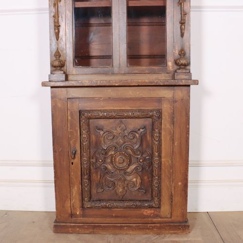 CARVED PINE CHIMNEY CUPBOARD - ADDITIONAL PHOTO 2