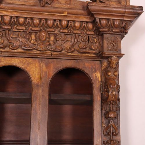 CARVED PINE CHIMNEY CUPBOARD - ADDITIONAL PHOTO 4