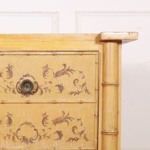 PAIR OF 19TH C FAUX BAMBOO BEDSIDE CABINETS - ADDITIONAL PHOTO 5