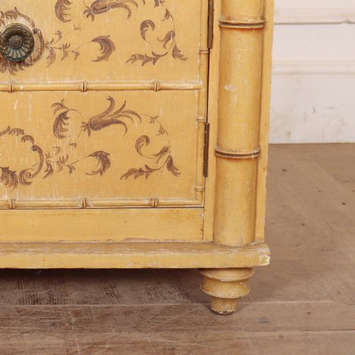 PAIR OF 19TH C FAUX BAMBOO BEDSIDE CABINETS - ADDITIONAL PHOTO 6