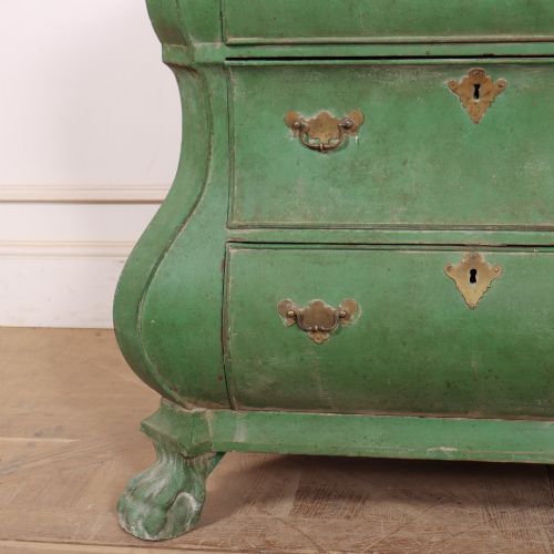 DUTCH PAINTED BOMBE COMMODE - ADDITIONAL PHOTO 4