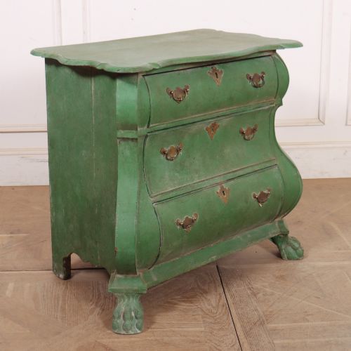 DUTCH PAINTED BOMBE COMMODE - ADDITIONAL PHOTO 5