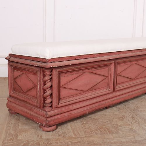 19TH CENTURY ITALIAN PAINTED BENCH - ADDITIONAL PHOTO 1