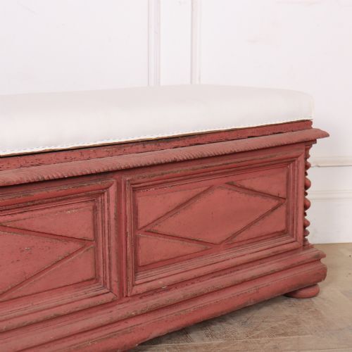 19TH CENTURY ITALIAN PAINTED BENCH - ADDITIONAL PHOTO 2
