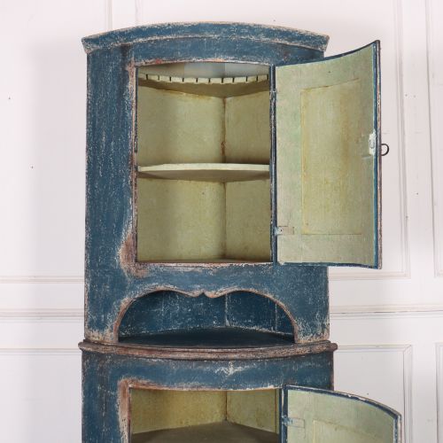 SWEDISH BOWFRONTED CORNER CUPBOARD - ADDITIONAL PHOTO 8