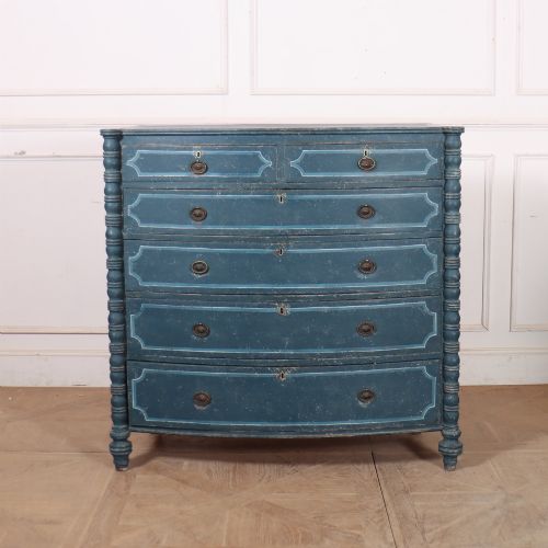 ENGLISH BOWFRONT CHEST OF DRAWERS