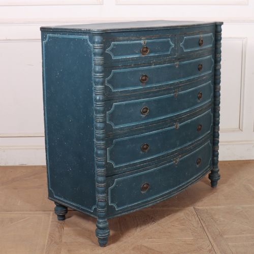 ENGLISH BOWFRONT CHEST OF DRAWERS - ADDITIONAL PHOTO 6