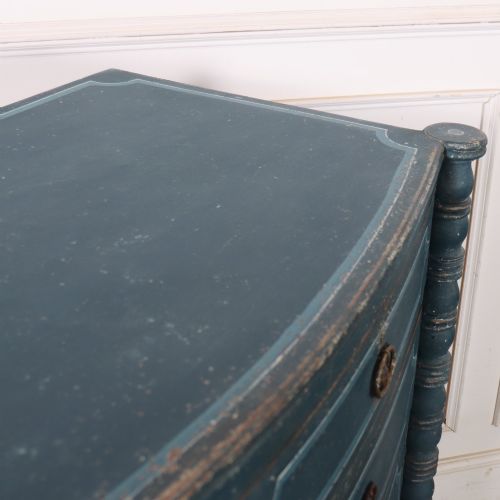 ENGLISH BOWFRONT CHEST OF DRAWERS - ADDITIONAL PHOTO 9