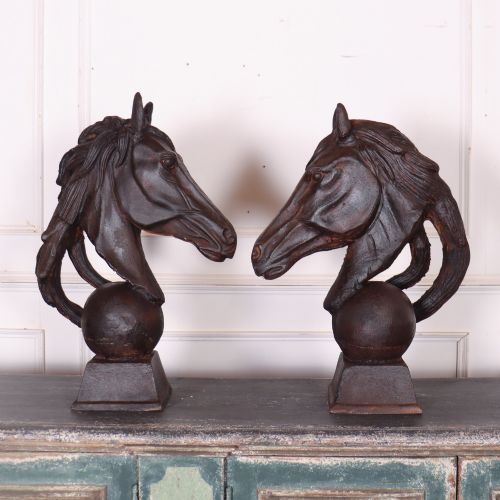 PAIR OF CAST IRON HORSEHEADS - ADDITIONAL PHOTO 7