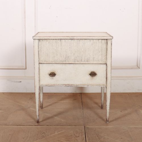 DUTCH PAINTED BEDSIDE CABINET