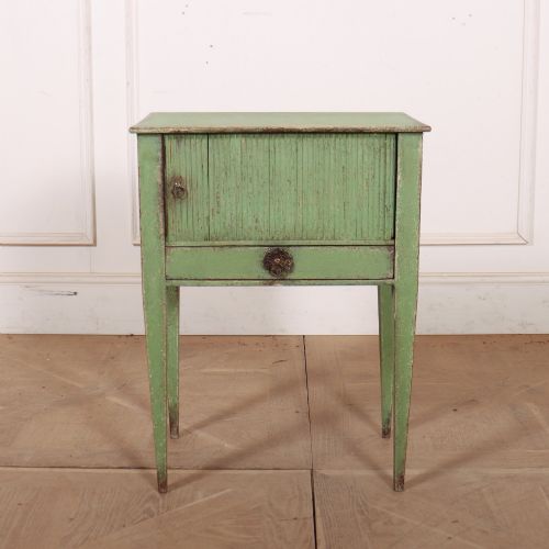 DUTCH PAINTED BEDSIDE TABLE
