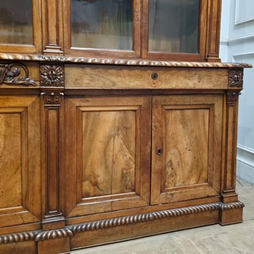 FRENCH WALNUT GLAZED KITCHEN DRESSER BOOKCASE - ADDITIONAL PHOTO 3