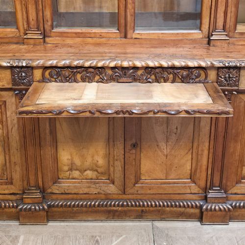 FRENCH WALNUT GLAZED KITCHEN DRESSER BOOKCASE - ADDITIONAL PHOTO 10