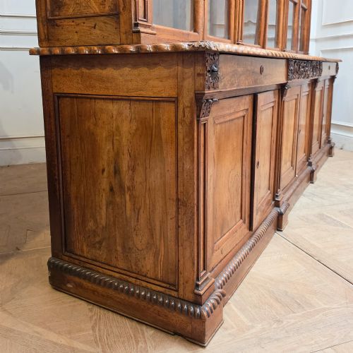 FRENCH WALNUT GLAZED KITCHEN DRESSER BOOKCASE - ADDITIONAL PHOTO 13