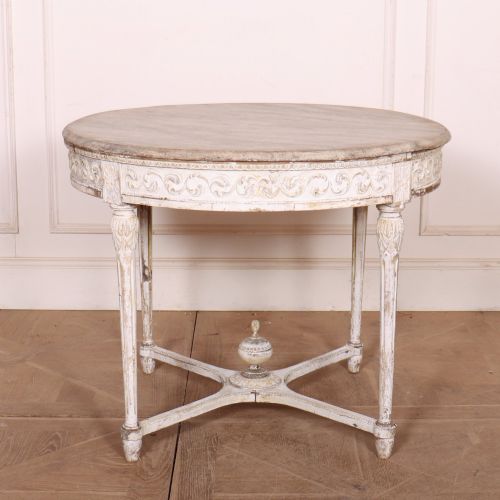 Swedish Carved Lamp Table