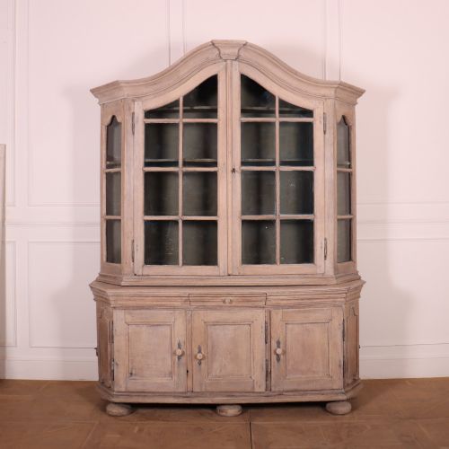 Dutch Bleached Oak Display Cabinet