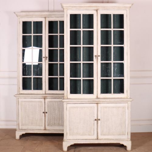 Pair of Swedish Painted Bookcases