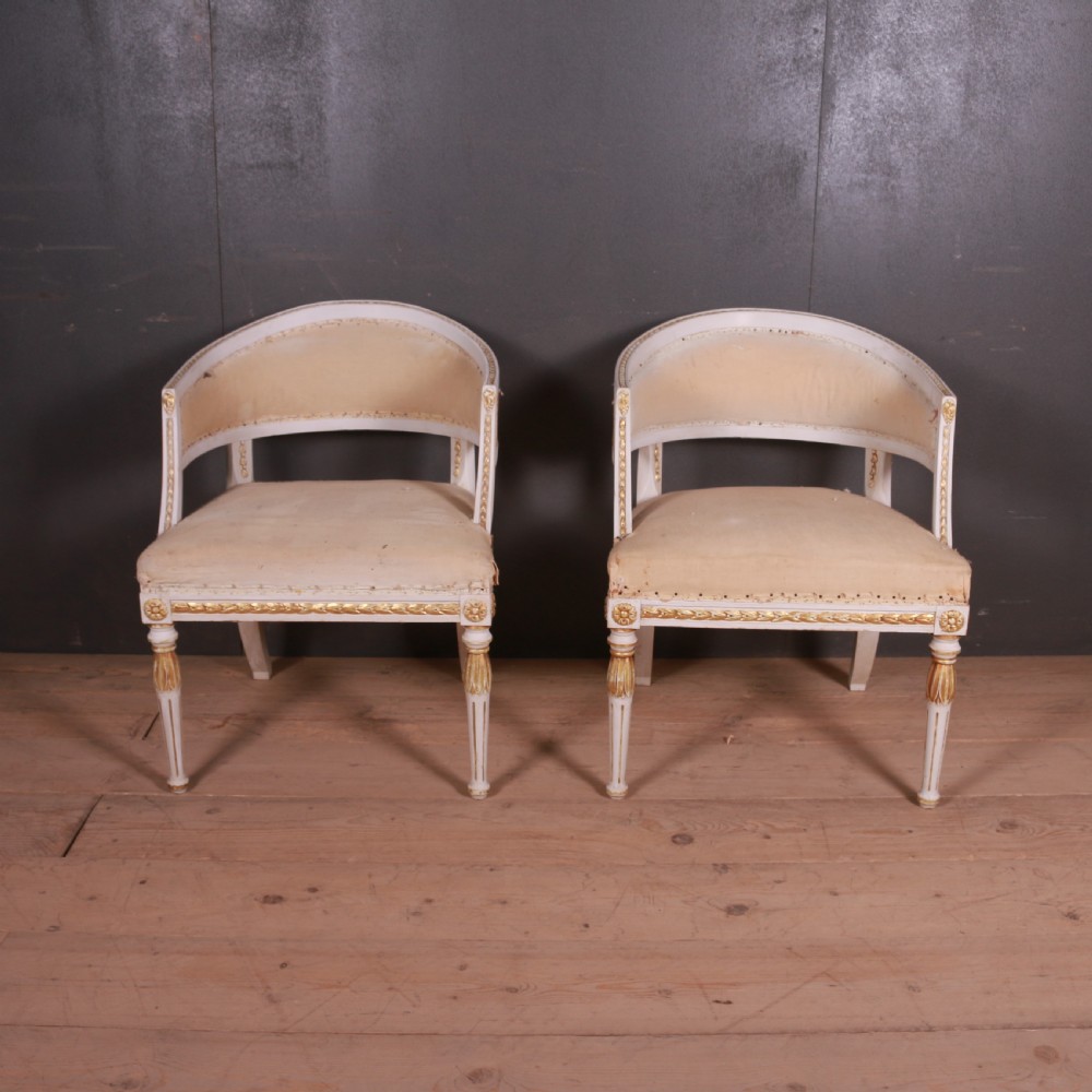 Pair of Swedish Empire Style Armchairs View II