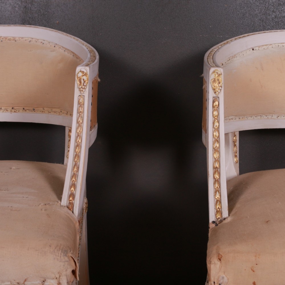 Pair of Swedish Empire Style Armchairs View V