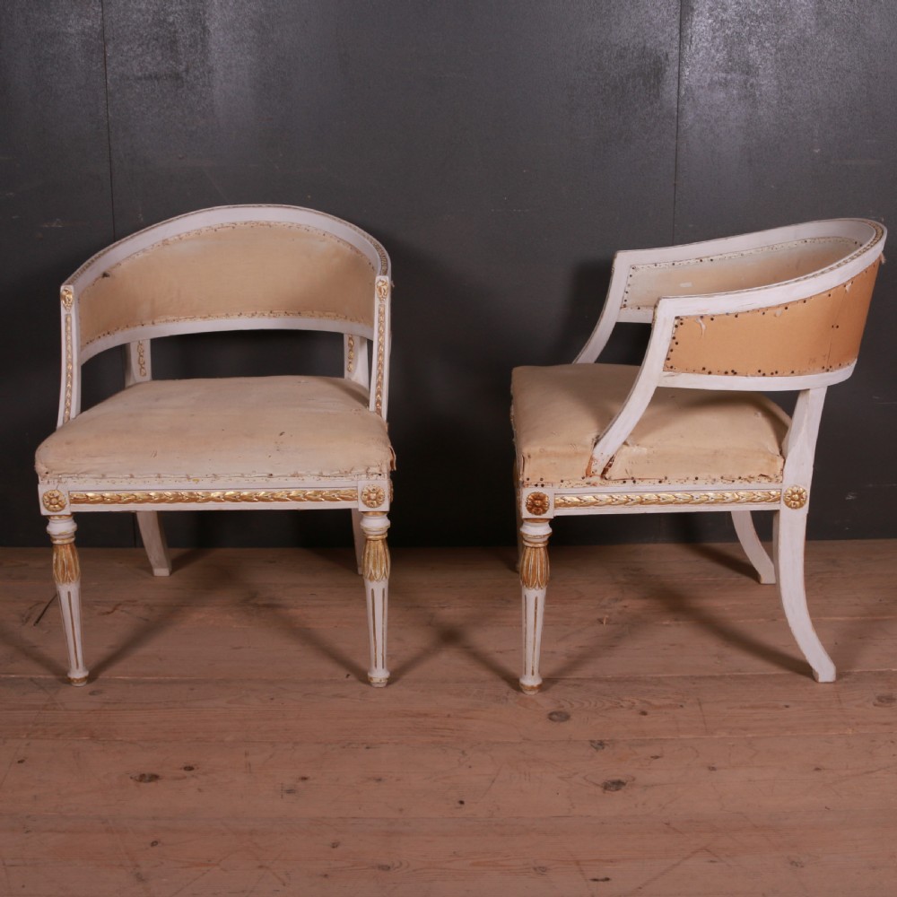 Pair of Swedish Empire Style Armchairs View VIII