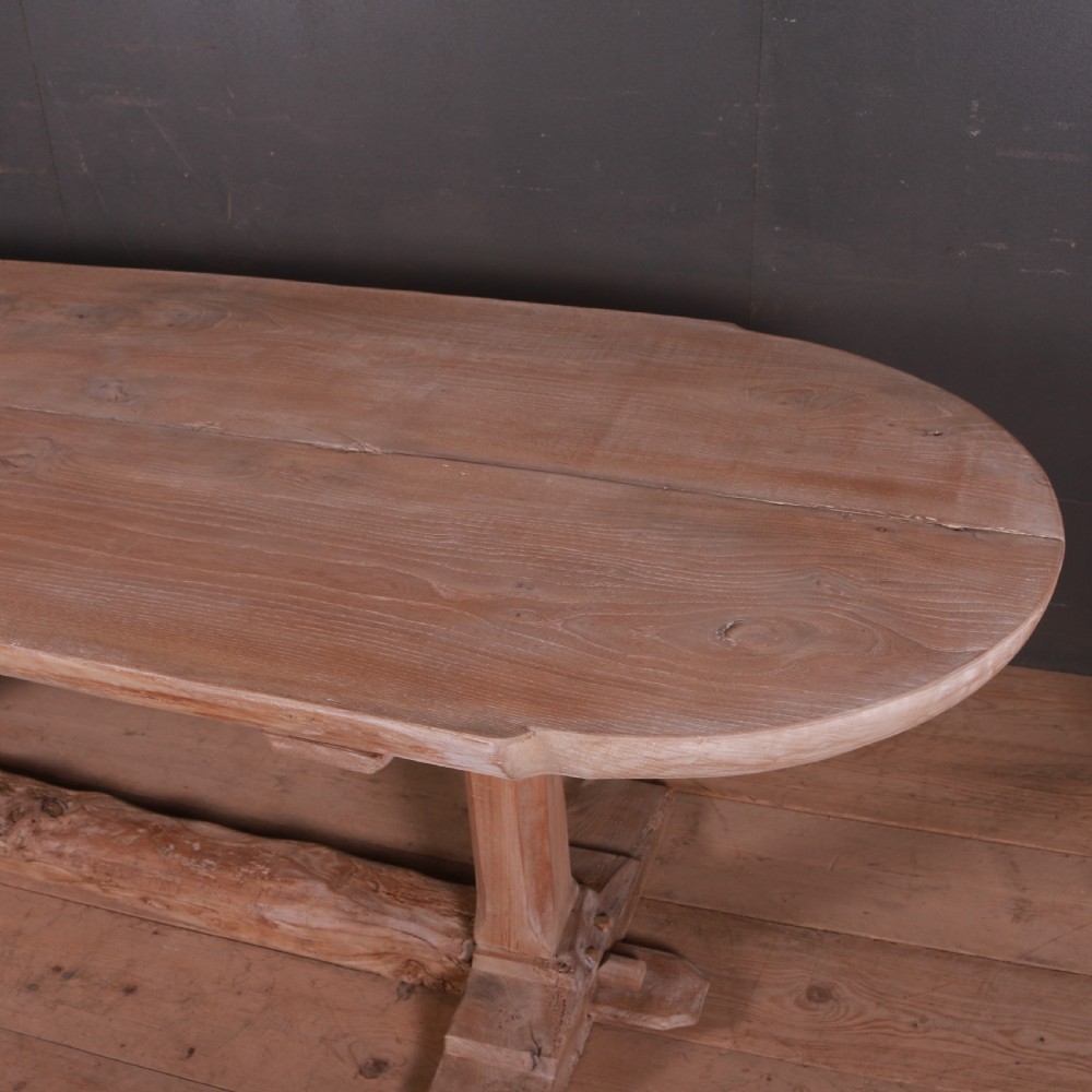 French Elm Trestle Table View IV