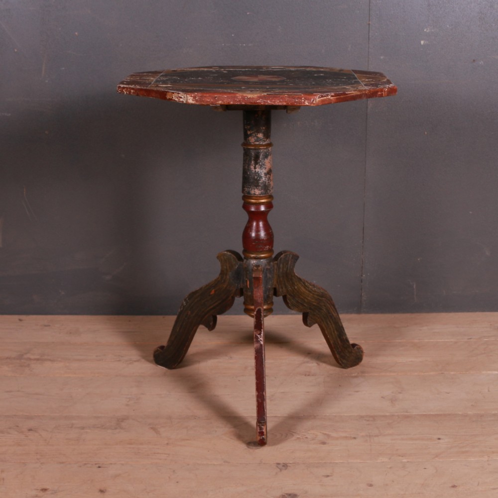 Swedish Decorated Tripod Table