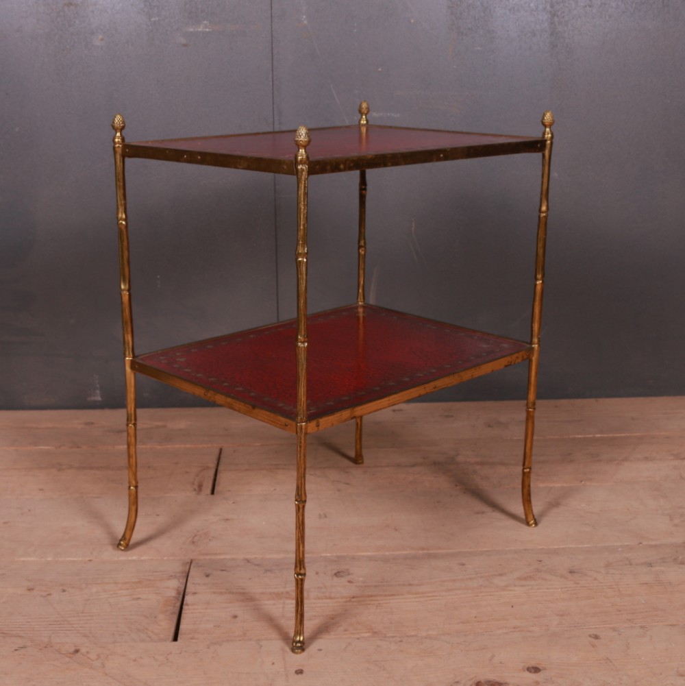 Faux Bamboo Side Table