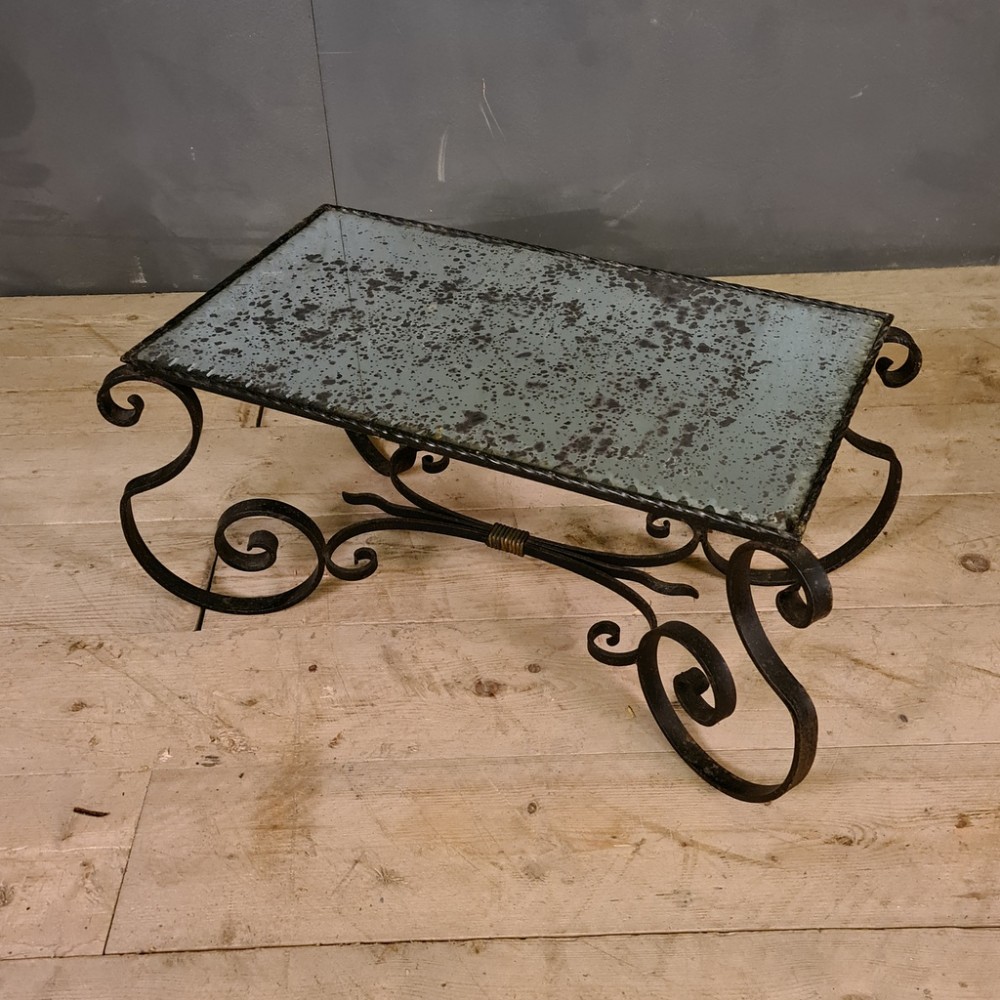 French Mirrored Low Table