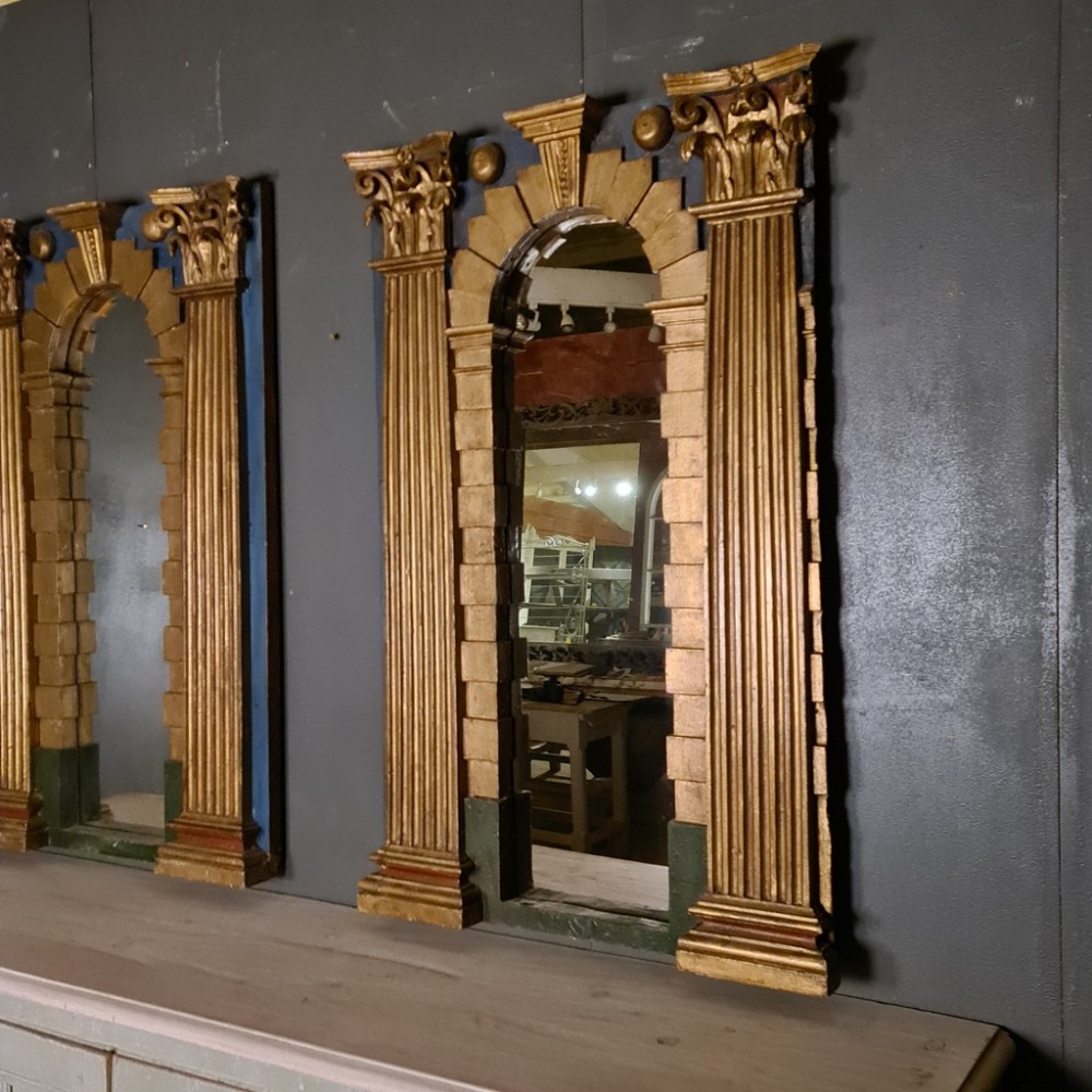 Pair of Italian Architectural Mirrors 