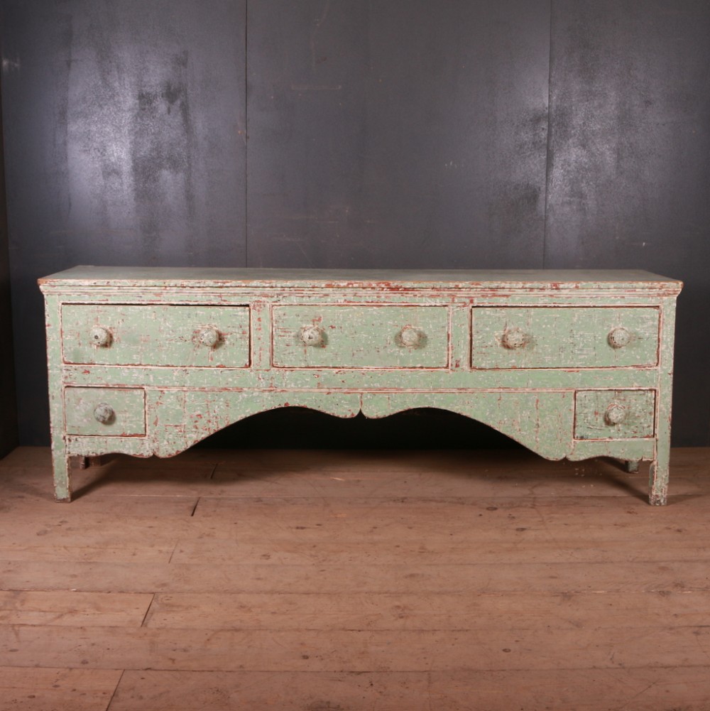 Original Painted English Dresser Base