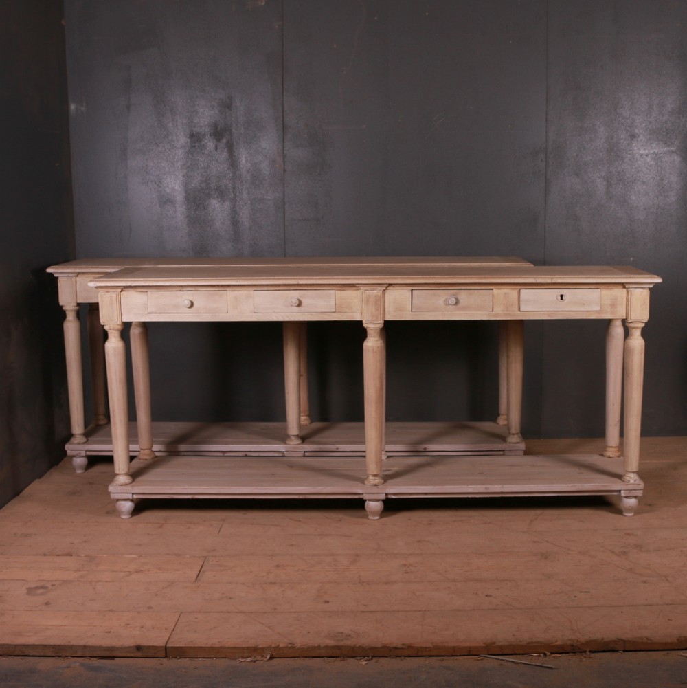 Pair of French Oak Console Tables