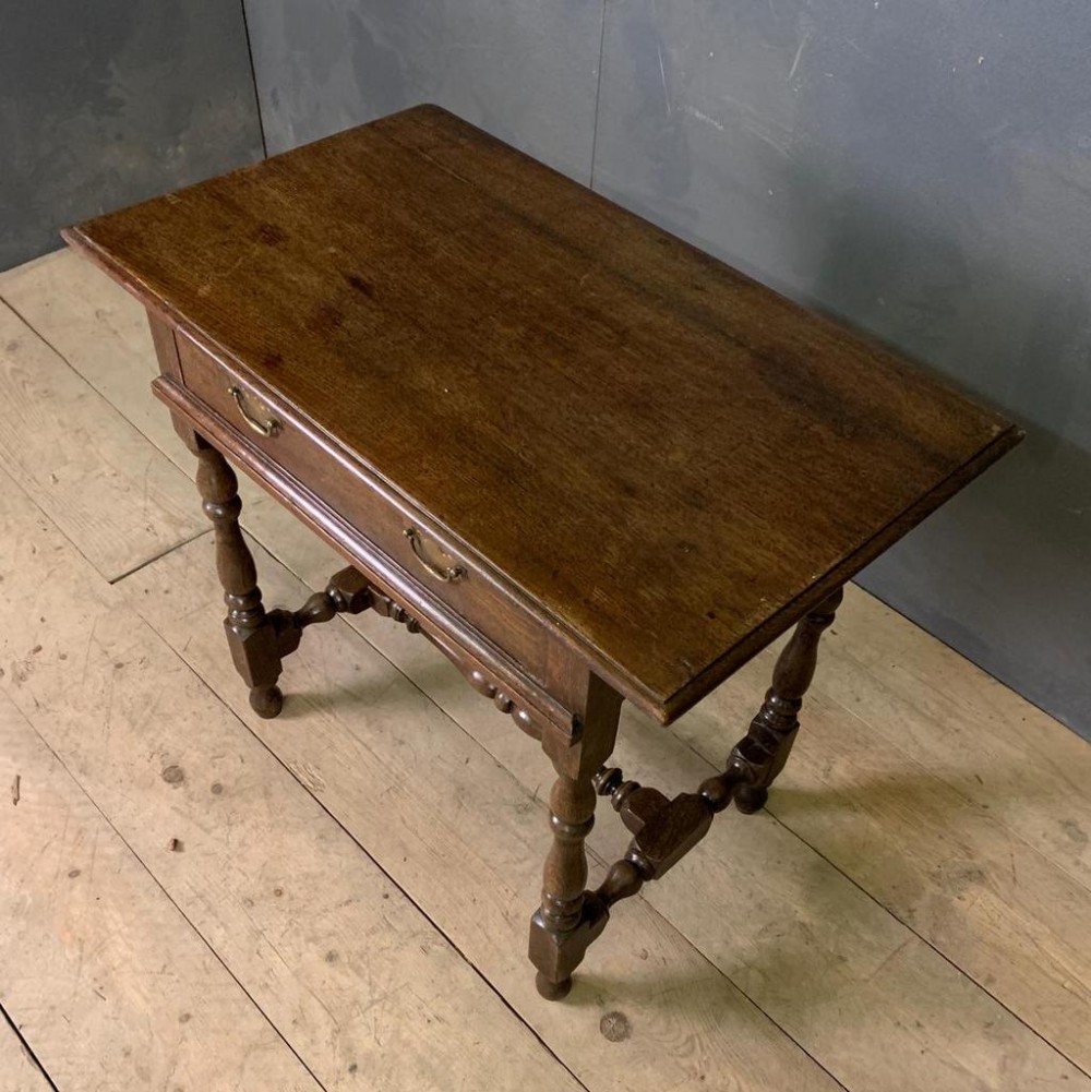 Small English Oak Lamp Table