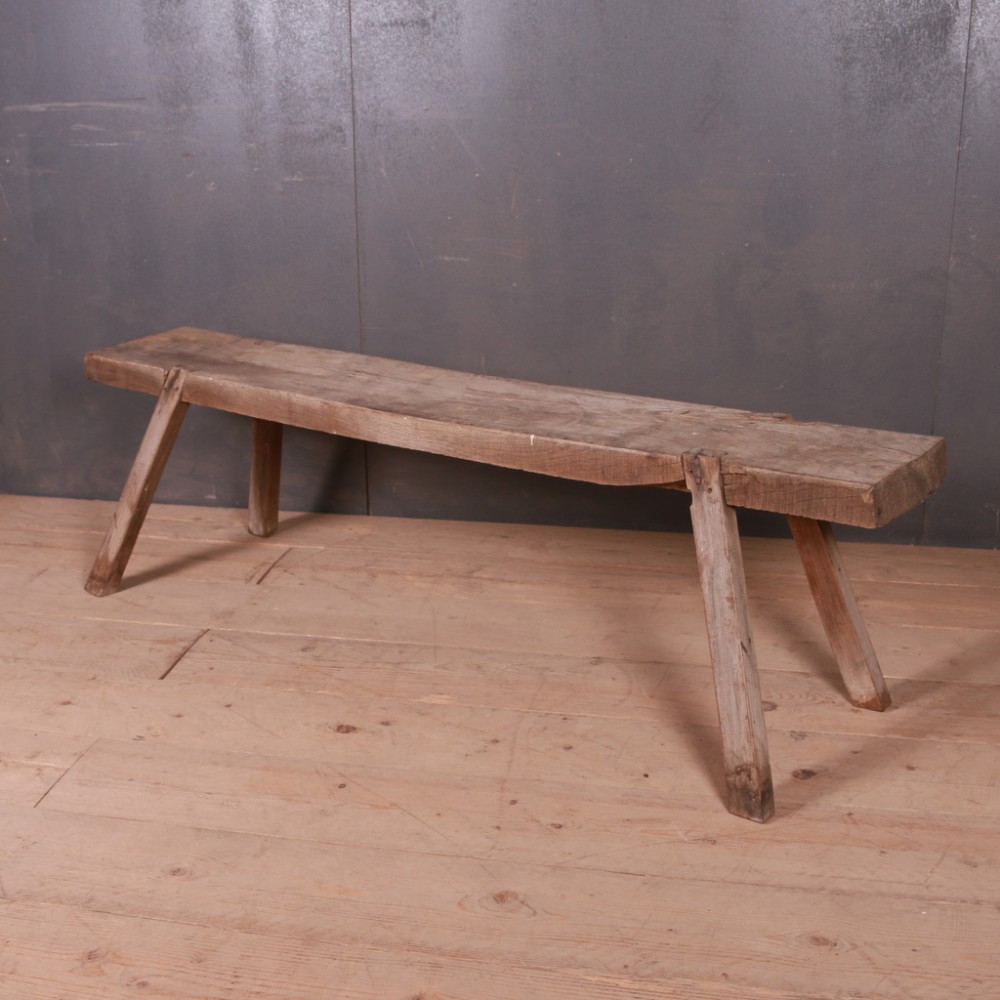 French Oak Trestle Bench