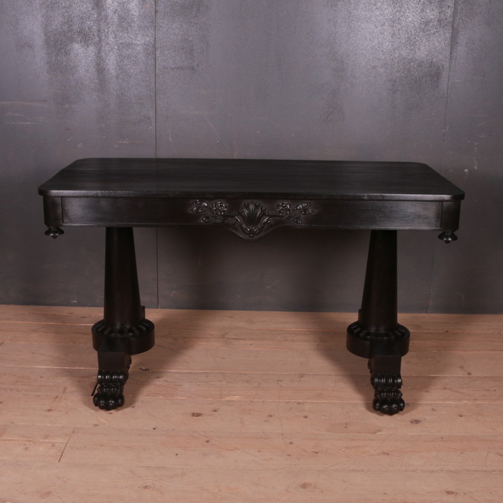 Ebonized Two Drawer Writing Desk