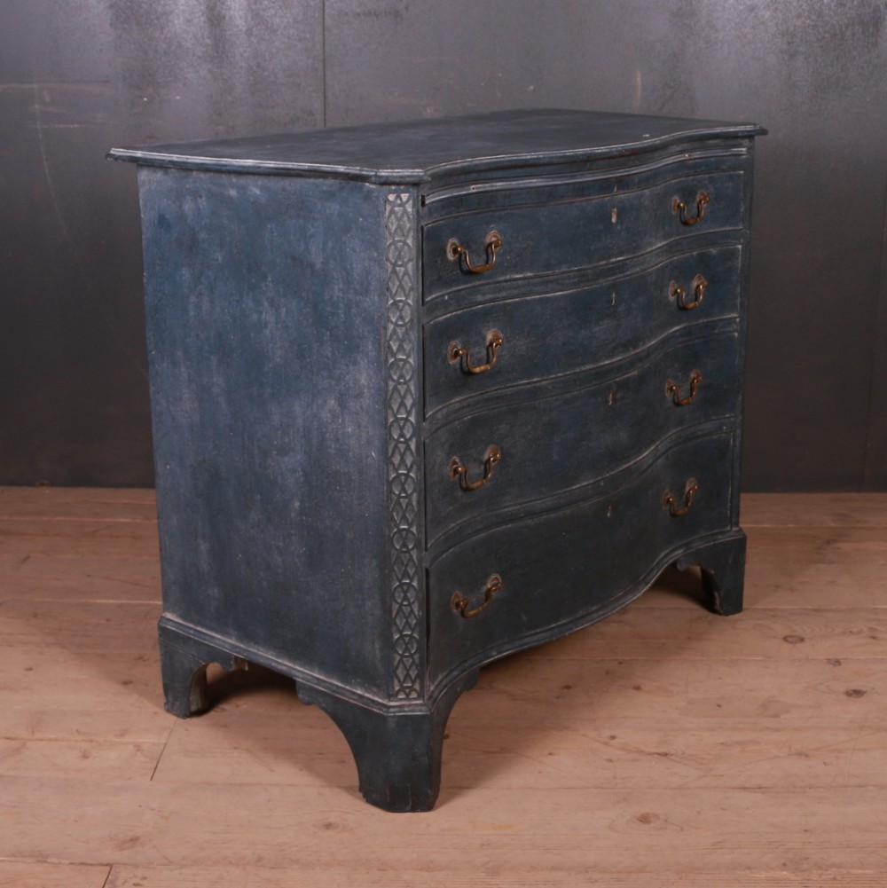English Oak Serpentine Commode