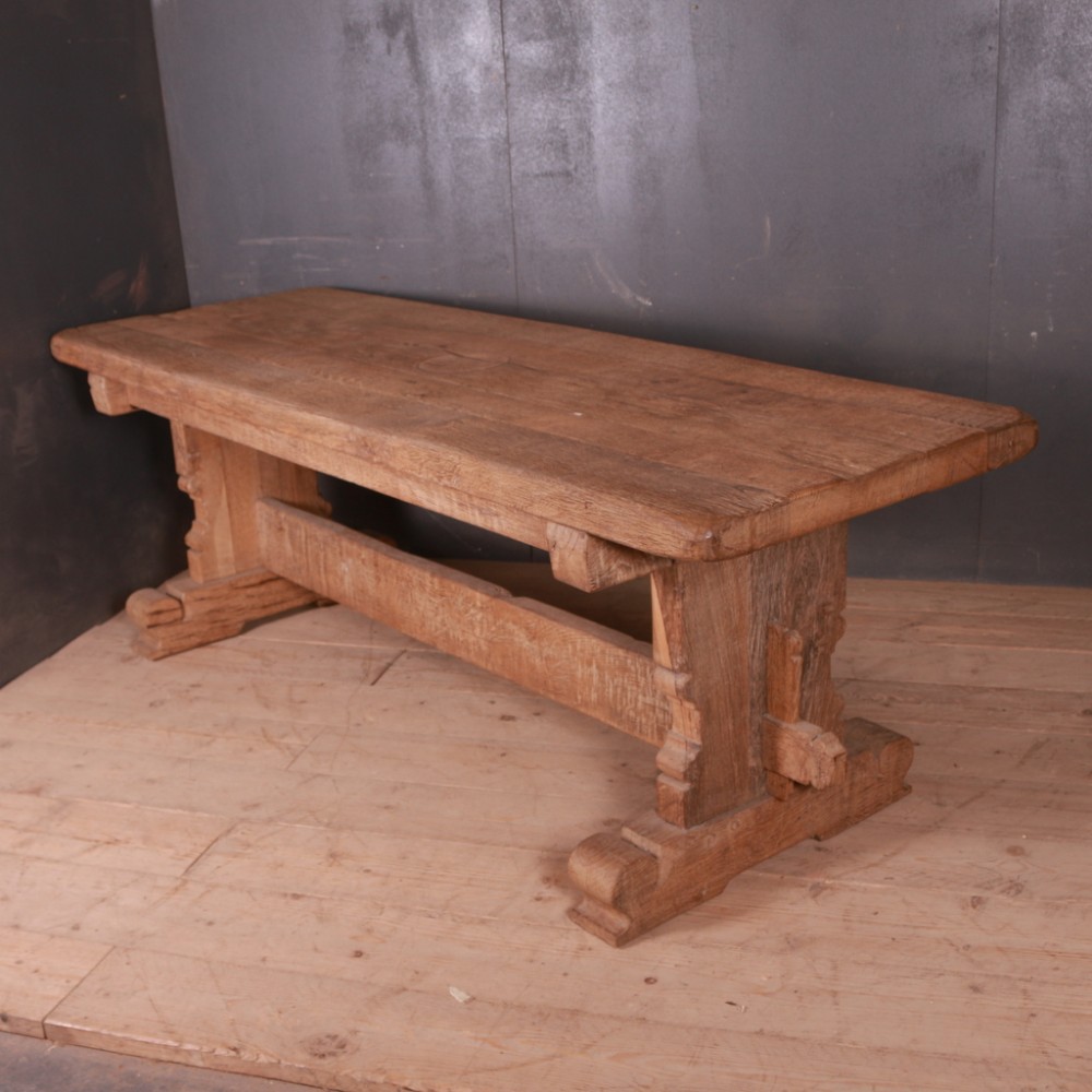 French Oak Trestle Bench