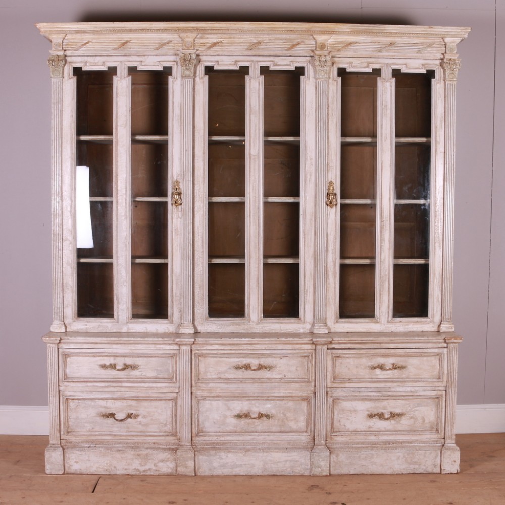 Antique Glazed Flemish Bookcase